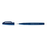 Carioca Pentel Brush Sign Pen, varf flexibil, bleumarin