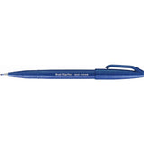 Carioca Pentel Brush Sign Pen, varf flexibil, albastra