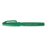 Carioca Pentel Brush Sign Pen, varf flexibil, verde