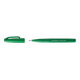 Carioca Pentel Brush Sign Pen, varf flexibil, verde