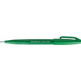 Carioca Pentel Brush Sign Pen, varf flexibil, verde