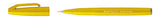 Carioca Pentel Brush Sign Pen, varf flexibil, galben
