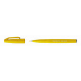 Carioca Pentel Brush Sign Pen, varf flexibil, galben