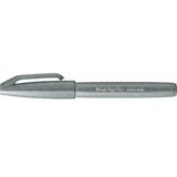 Carioca Pentel Brush Sign Pen, varf flexibil, gri