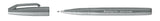 Carioca Pentel Brush Sign Pen, varf flexibil, gri