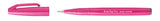 Carioca Pentel Brush Sign Pen, varf flexibil, roz