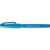Carioca Pentel Brush Sign Pen, varf flexibil, bleu
