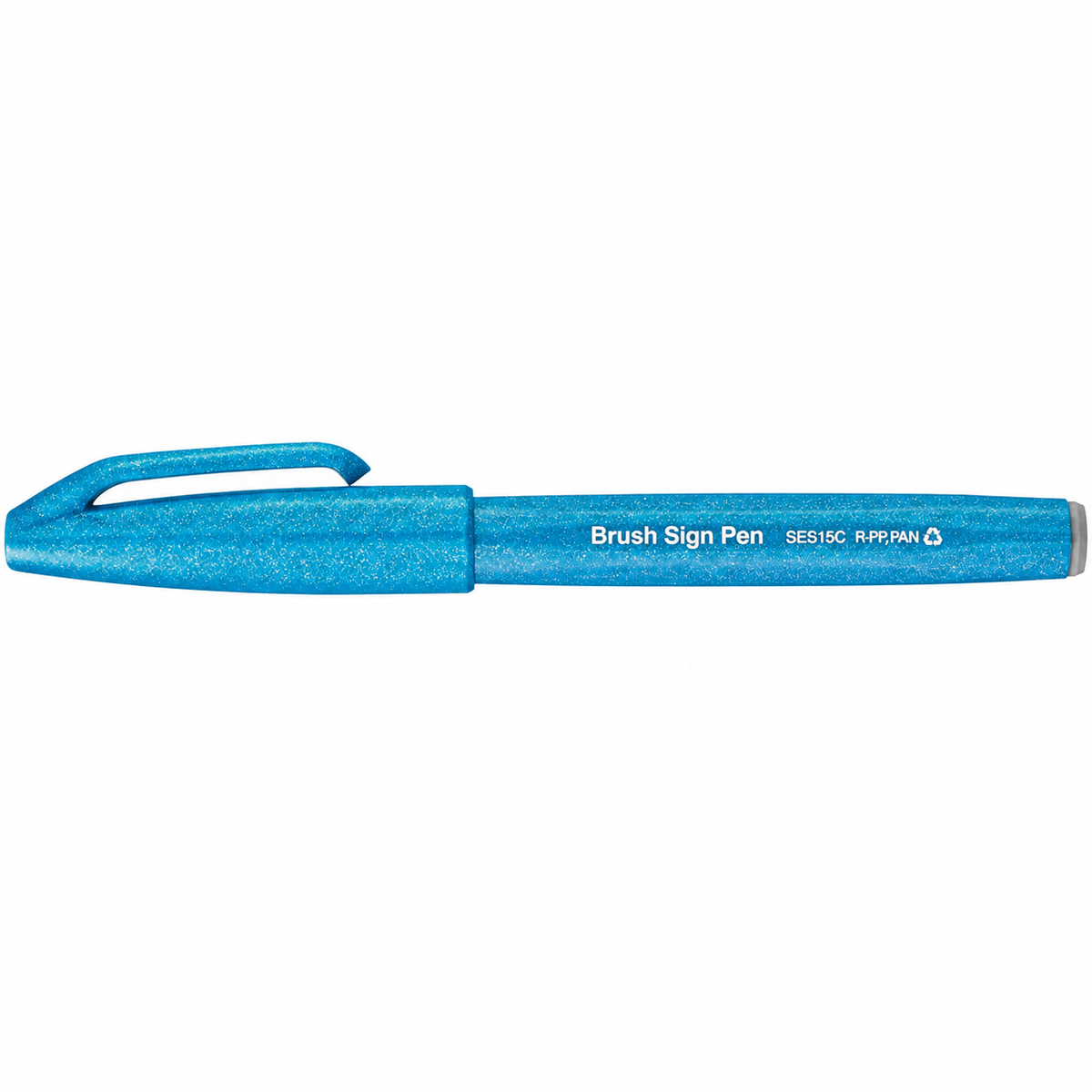 Carioca Pentel Brush Sign Pen, varf flexibil, bleu