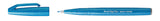 Carioca Pentel Brush Sign Pen, varf flexibil, bleu