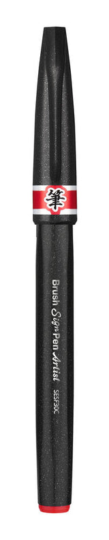 Pensula Pentel Brush Sing Pen Artist SESF30C, ultra fina, rosu