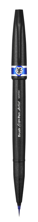 Pensula Pentel Brush Sing Pen Artist SESF30C, ultra fina, albastru
