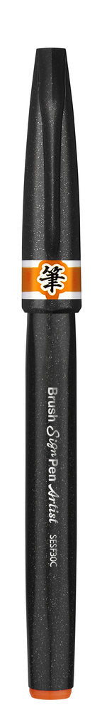 Pensula Pentel Brush Sing Pen Artist SESF30C, ultra fina, portocaliu