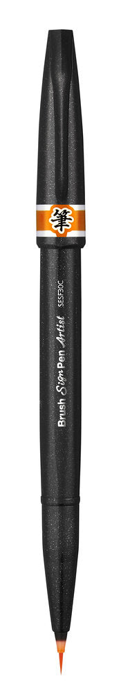 Pensula Pentel Brush Sing Pen Artist SESF30C, ultra fina, portocaliu