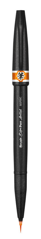 Pensula Pentel Brush Sing Pen Artist SESF30C, ultra fina, portocaliu