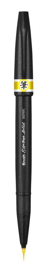 Pensula Pentel Brush Sing Pen Artist SESF30C, ultra fina, galben