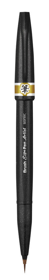 Pensula Pentel Brush Sing Pen Artist SESF30C, ultra fina, ocru