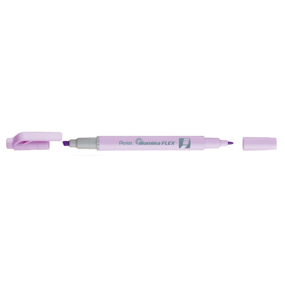 Textmarker Pentel illumina Flex, 2 varfuri, tesit, rotund, 1-3.5 mm, violet