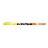 Textmarker Pentel Twin Checker, 2 varfuri, tesit, 1-3.5 mm, galben, portocaliu