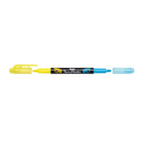 Textmarker Pentel Twin Checker, 2 varfuri, tesit, 1-3.5 mm, galben, bleu