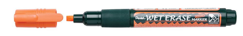 Creta lichida Pentel SMW26, varf tesit, 2 - 4 mm, portocaliu