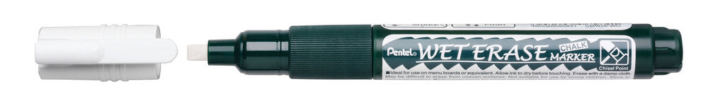 Creta lichida Pentel SMW26, varf tesit, 2 - 4 mm, alb