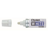 Marker permanent Pentel X100-W, varf rotund, 6.6 mm, alb