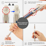 Creion mecanic Pentel Art Multi 8, 8 culori, set cu mine colorate, ascutitoare si sketchbook