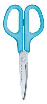 Foarfeca Plus Smart, 17.5 x 5.6 cm, din otel inoxidabil, pentru stangaci, bleu