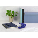 Capsator fara capse Plus SL-106, capacitate 5 coli, albastru