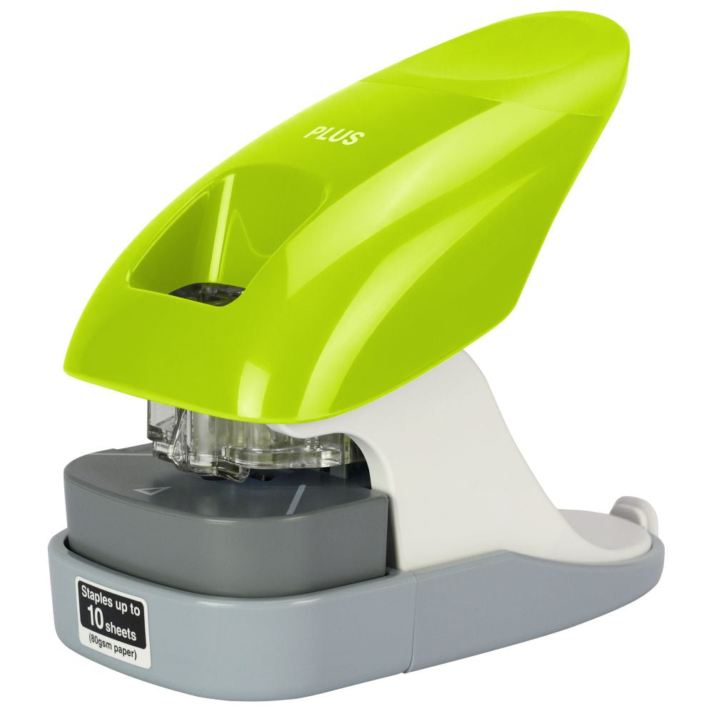Capsator fara capse Plus SL-112, capacitate 10 coli, verde