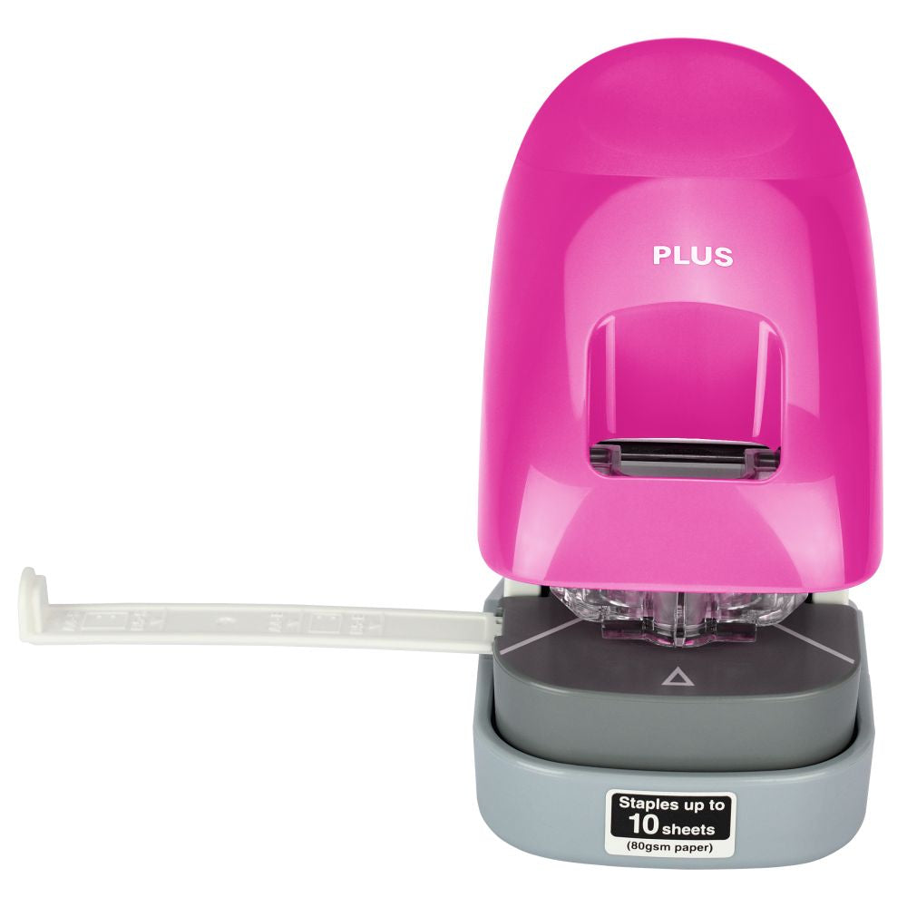 Capsator fara capse Plus SL-112, capacitate 10 coli, roz