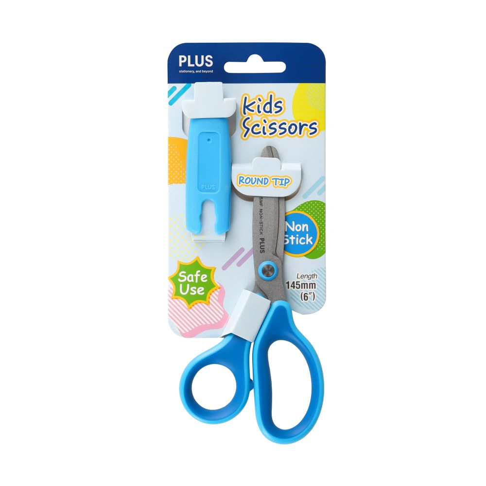 Foarfeca Plus Kids, 14.5 x 5.2 cm, albastru