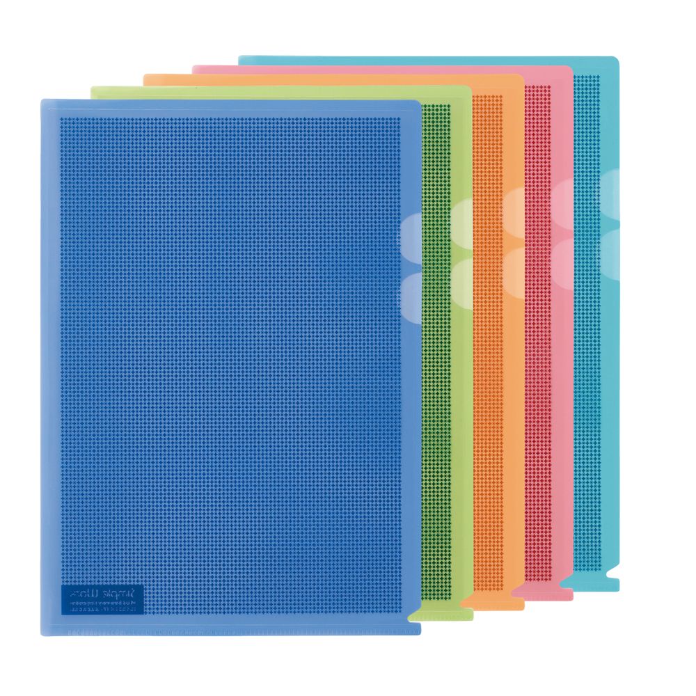 Mapa din plastic Plus, A4, cu protectie vizuala, Camouflage, 5 bucati /set, culori asortate