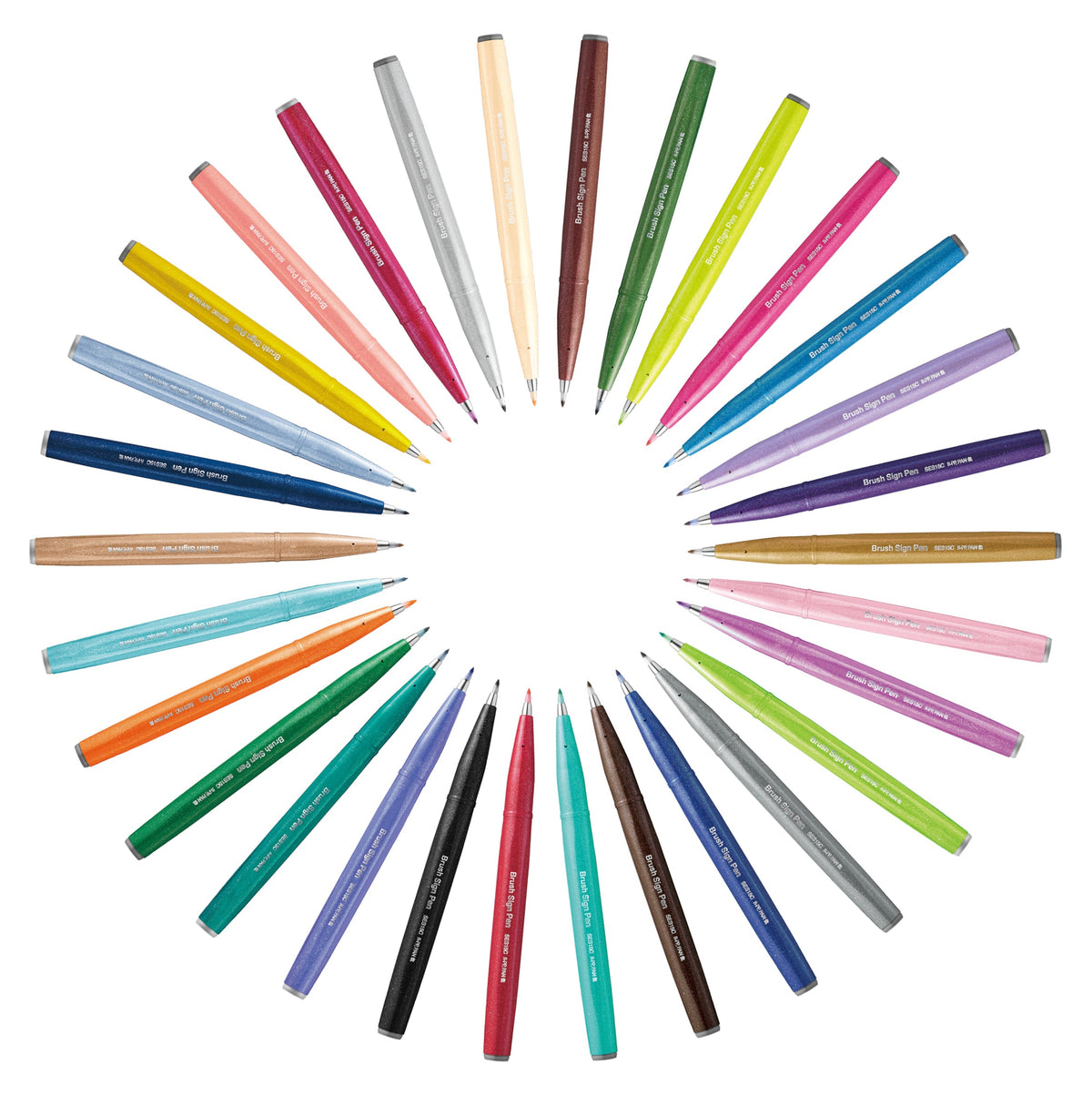 Carioca Pentel Brush Sign Pen, varf flexibil, violet