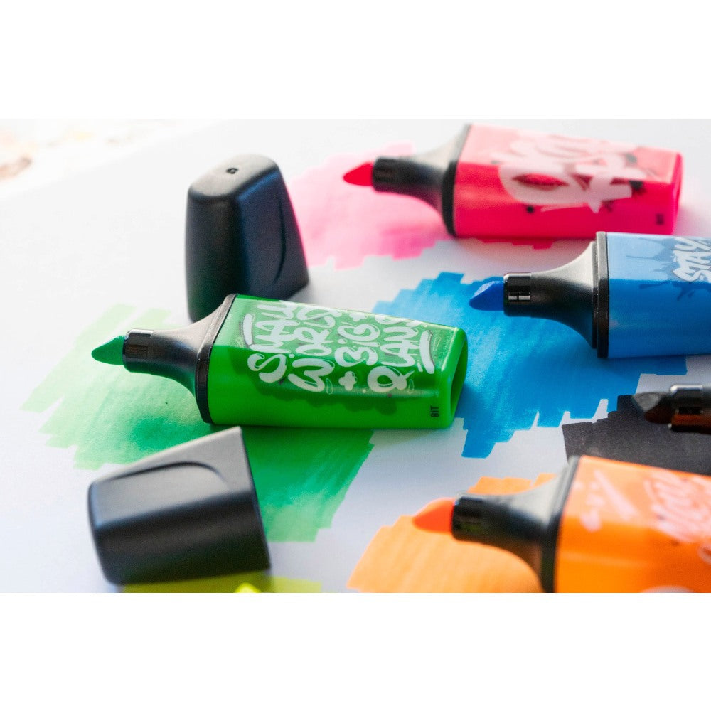 Textmarker Stabilo Boss mini by Snooze One, 3 culori / set, portocaliu, roz, verde, etui caton
