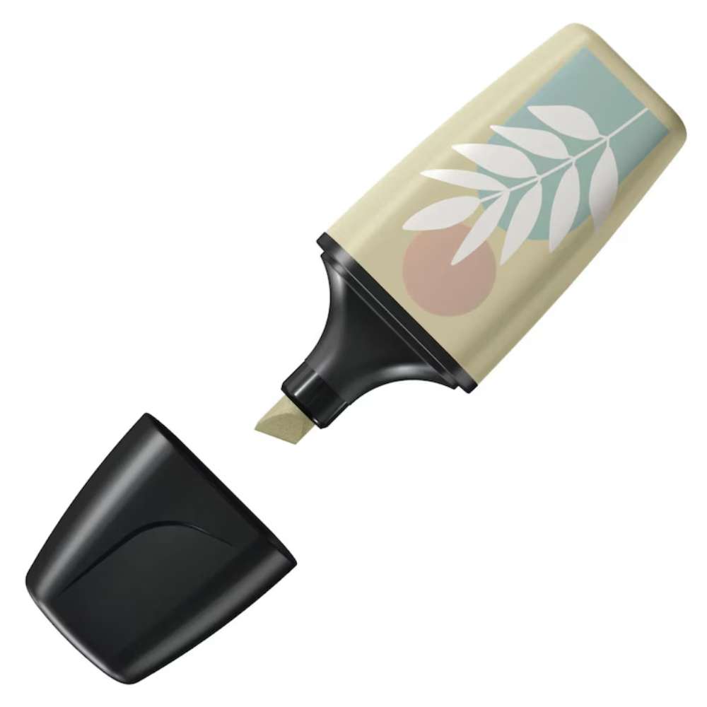 Textmarker Stabilo Boss mini Naturevibes, 6 culori / set, mud green, earth green, umber, sienna, beige, warm grey, etui caton