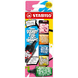Textmarker Stabilo Boss mini by Snooze One, 6 culori / set, negru, roz, portocaliu, albastru, galben, verde, etui caton