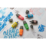 Textmarker Stabilo Boss mini by Snooze One, 6 culori / set, negru, roz, portocaliu, albastru, galben, verde, etui caton