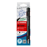 Fineliner Stabilo dr!ver, 0.4 mm, F, 4 culori / set
