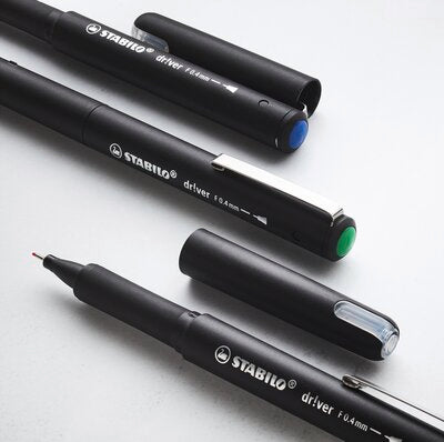 Fineliner Stabilo dr!ver, 0.4 mm, F, rosu