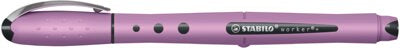 Roller Stabilo worker+NatureCOLORS Wildflower, 0.5 mm, corp grey violet, culoare de scriere albastru