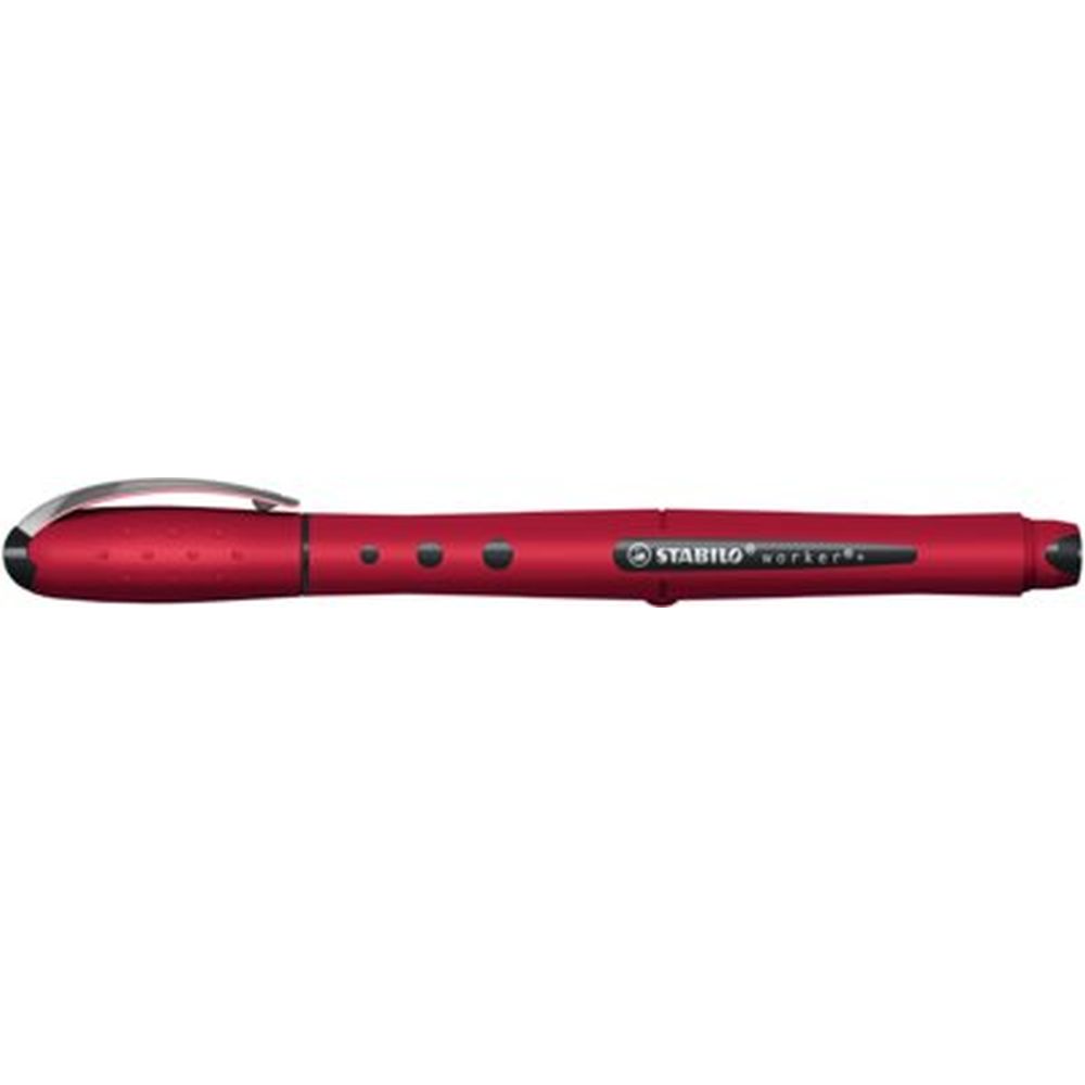 Roller Stabilo worker+NatureCOLORS Wildflower, 0.5 mm, burgundy, culoare de scriere albastru