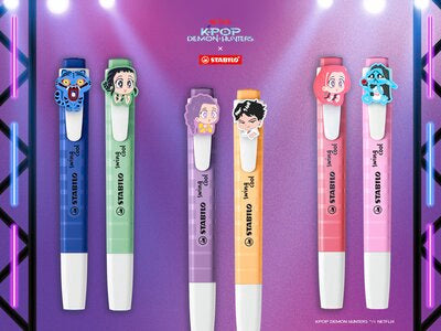 Textmarker Stabilo swing cool K-Pop Demon Hunters,Saja Boys, 3 culori / set