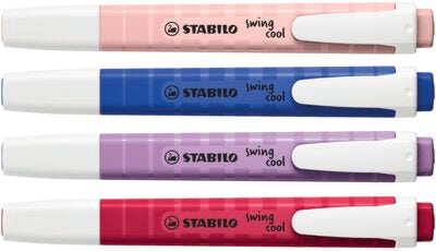 Textmarker Stabilo swing cool NatureCOLORS Wildflower, 4 culori / set