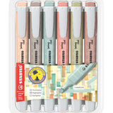 Textmarker Stabilo swing cool NatureCOLORS, 6 culori / set