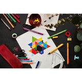 Fineliner Stabilo PointMax, 0.8 mm, 15 culori / set, etui plastic
