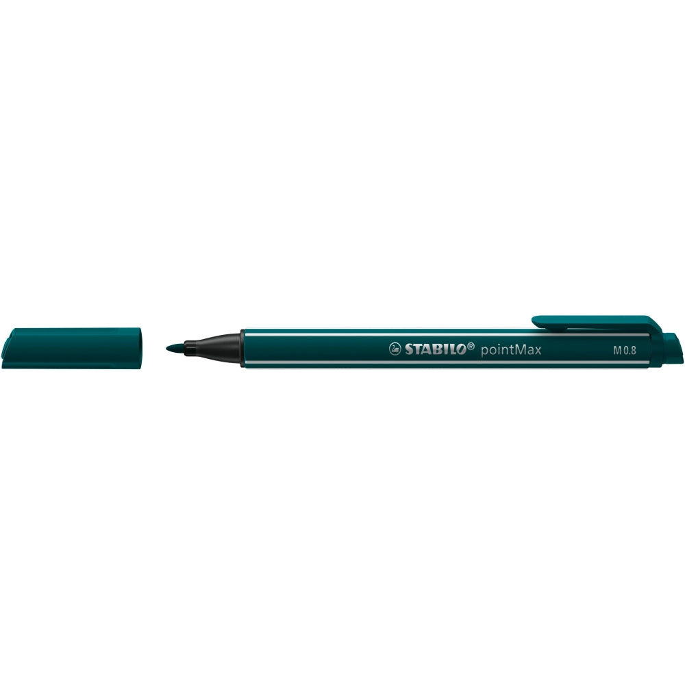 Fineliner Stabilo PointMax, 0.8 mm, 15 culori / set, etui carton Snooze