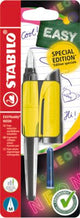Stilou Stabilo EASYbuddy, M, galben neon, 1 rezerva, blister