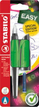 Stilou Stabilo EASYbuddy, M, verde neon, 1 rezerva, blister