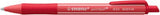 Pix cu mecanism Stabilo Pointball colorful, 0.5 mm, 87% plastic biodegradabil, rosu
